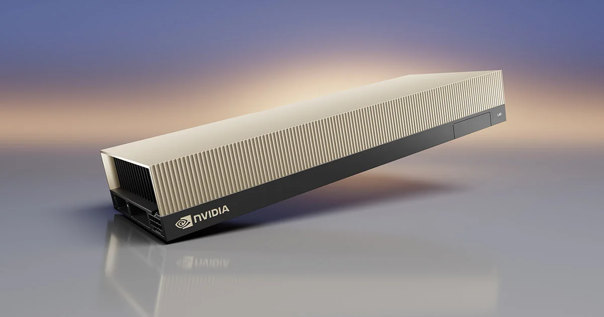 Official NVIDIA product render of the L40S accelerator